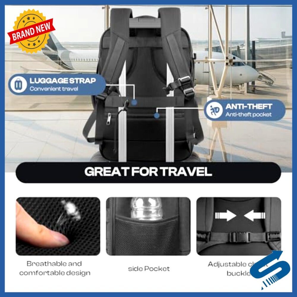 Extra Large Travel Backpack Expandable Laptop Bag… - image 7